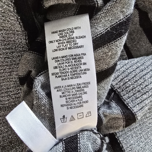 Women's Calvin Klein Striped Gray Sweater Size S - Picture 9 of 9